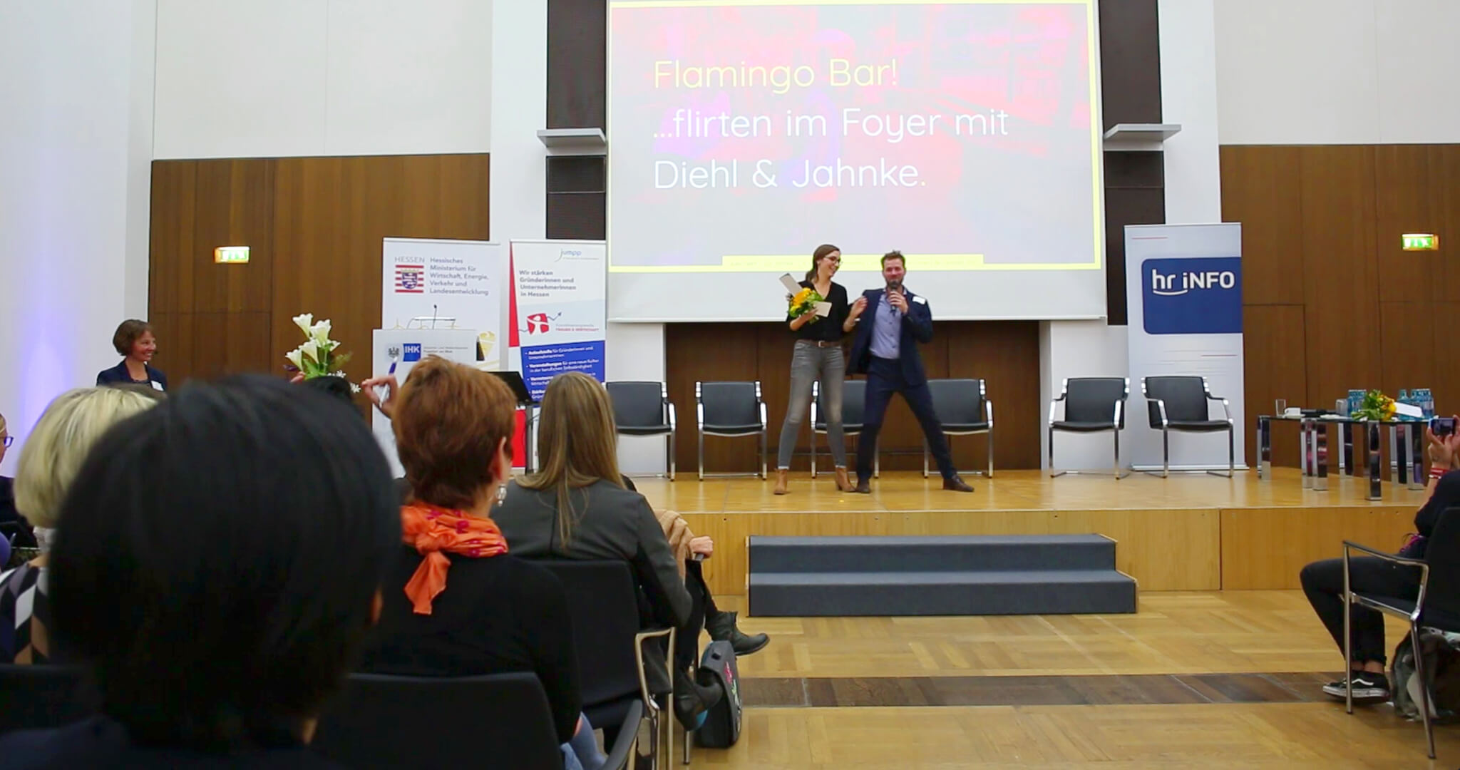 julia diehl & lutz jahnke beim unternehmerinnengipfel frankfurt am main