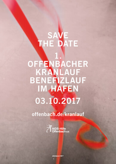 plakat/poster jahnkedesign lutz jahnke kranlauf offenbach aidshilfe benefiz