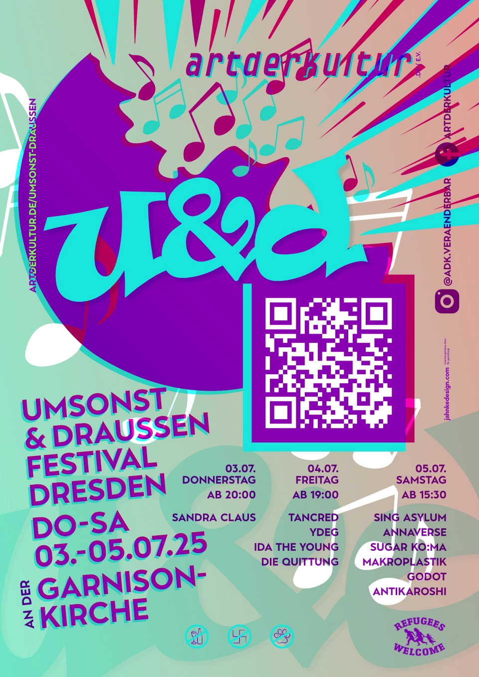 plakat/poster jahnkedesign lutz jahnke umsonst & draußen festival dresden