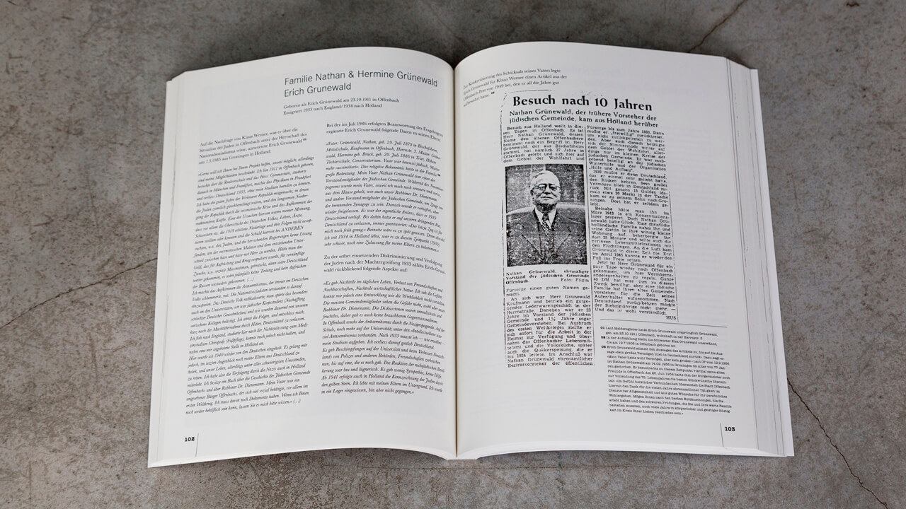 buchgestaltung juden in offenbach erinnern sich designbüro jahnkedesign offenbach