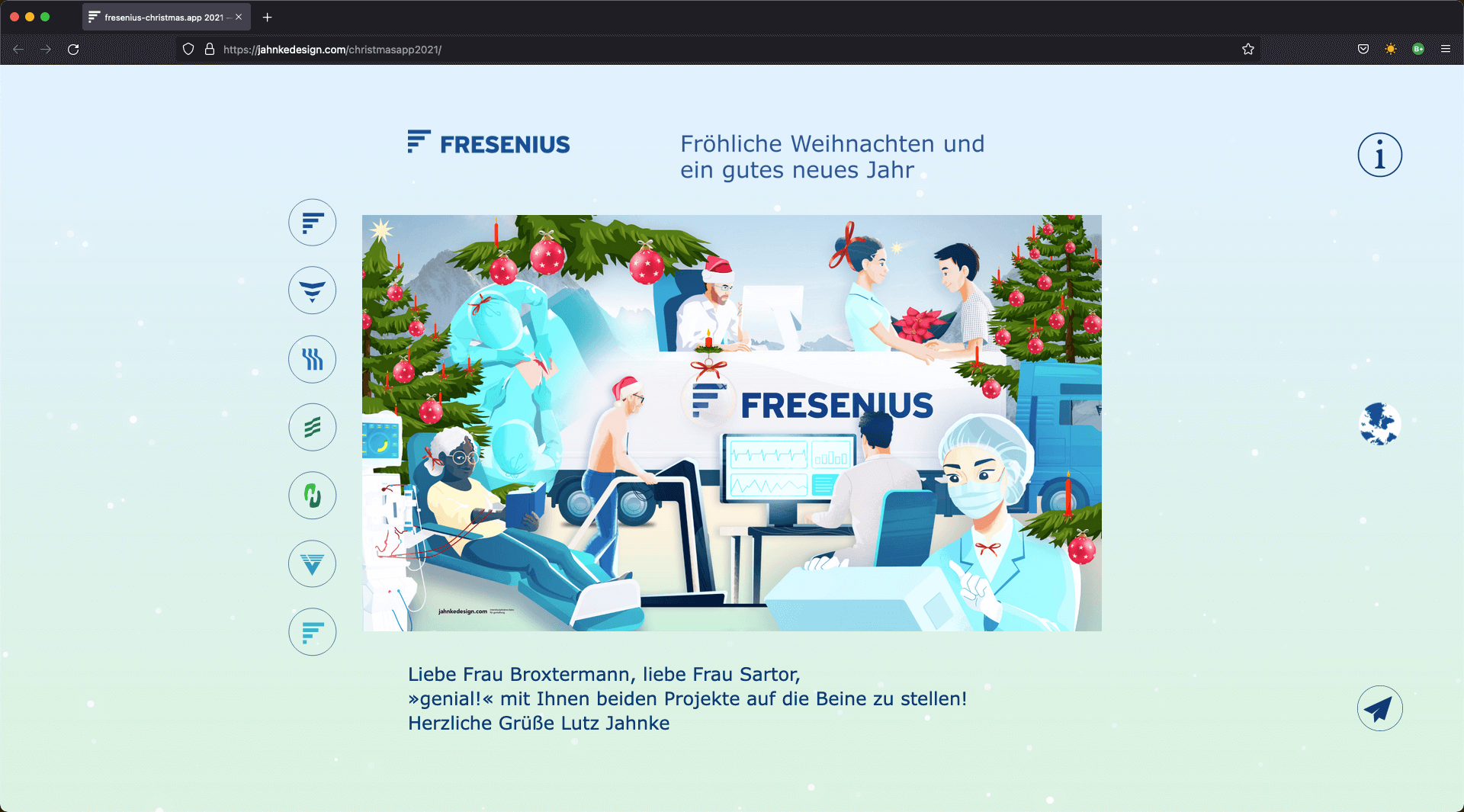 fresenius christmas app 2021 | entwicklung & design — lutz jahnke | jahnkedesign.com
