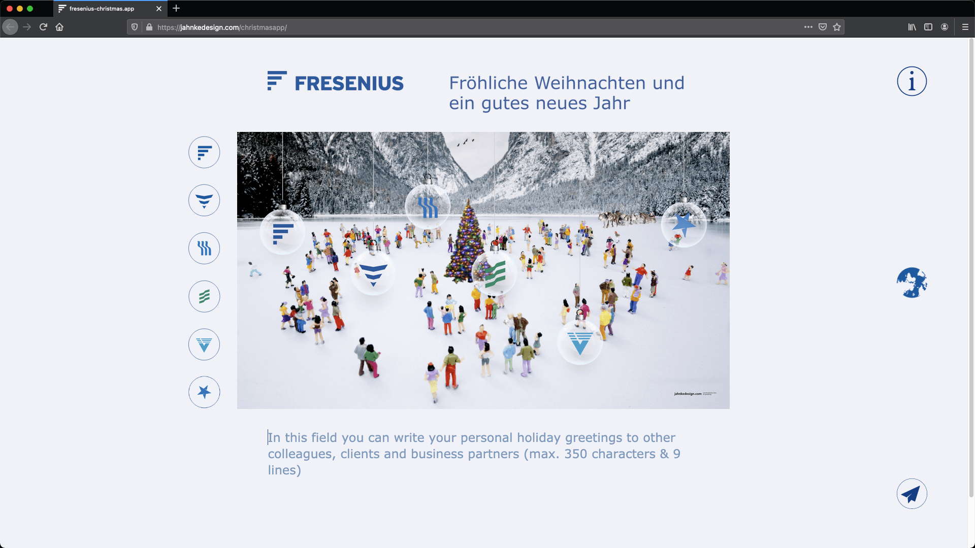 fresenius christmas app 2020 | entwicklung & design — lutz jahnke | jahnkedesign.com