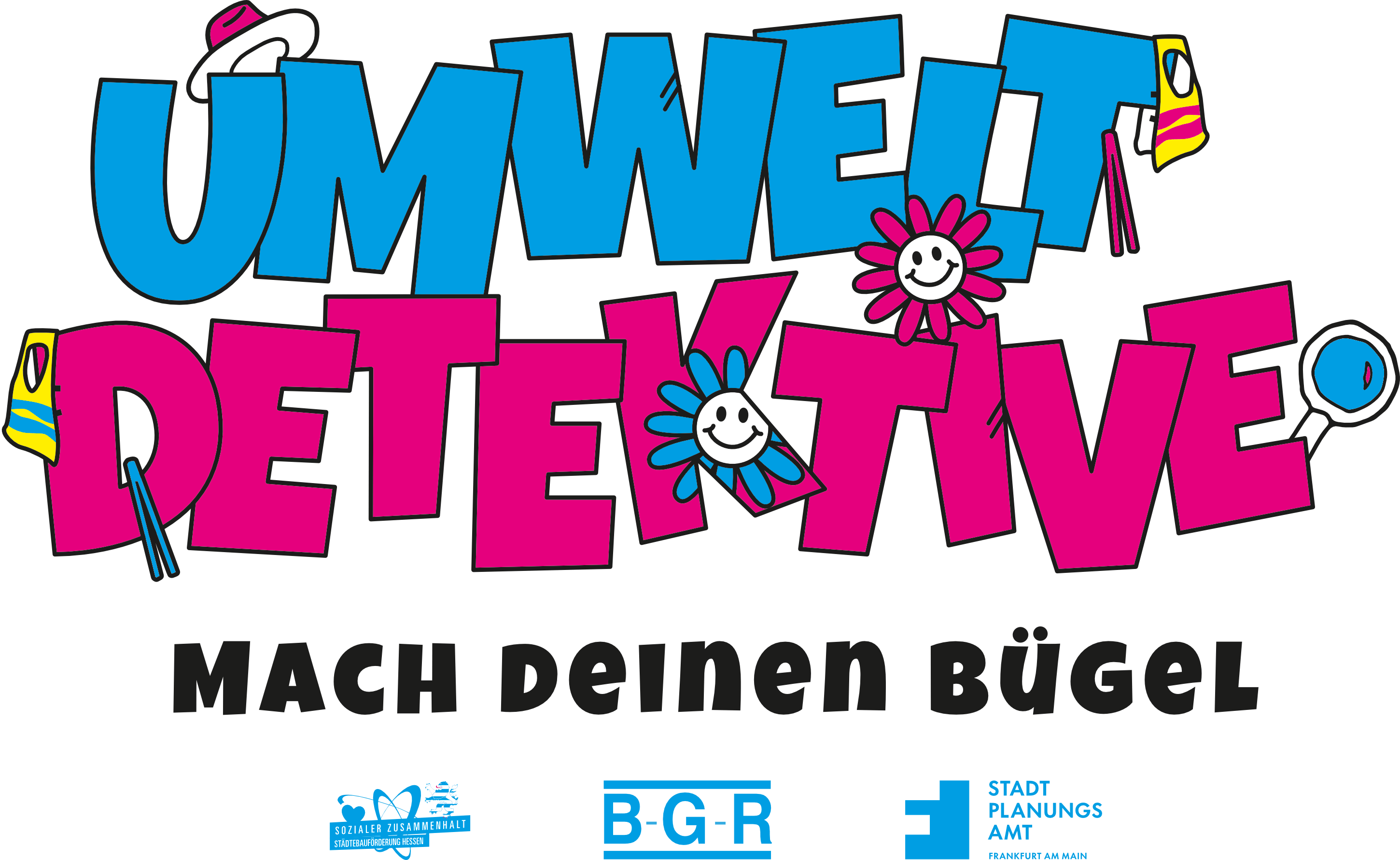 logo die umweltdetektive stadtplanungsamt logo design frankfurt am main qurban quartiersmanagement